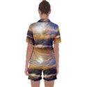 Serene Sunset Over Water Satin Short Sleeve Pajamas Set View2