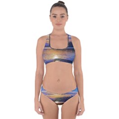 Serene Sunset Over Water Cross Back Hipster Bikini Set by ExtraGoodSauce