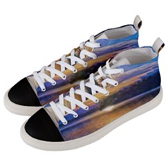 Serene Sunset Over Water Men s Mid-top Canvas Sneakers by ExtraGoodSauce