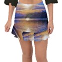 Serene Sunset Over Water Fishtail Mini Chiffon Skirt View1