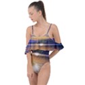 Serene Sunset Over Water Drape Piece Swimsuit View1