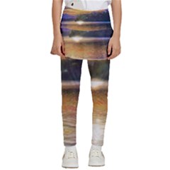 Serene Sunset Over Water Kids  Skirted Pants by ExtraGoodSauce