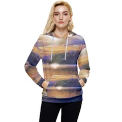 Serene Sunset Over Water Women s Lightweight Drawstring Hoodie