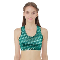 Peaceful Japanese Kanji Design Sports Bra With Border by ExtraGoodSauce