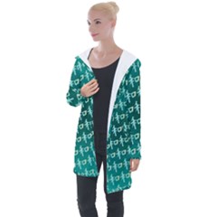 Peaceful Japanese Kanji Design Longline Hooded Cardigan by ExtraGoodSauce