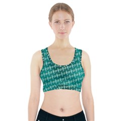 Peaceful Japanese Kanji Design Sports Bra With Pocket