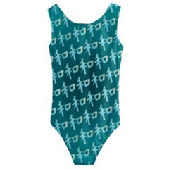 Peaceful Japanese Kanji Design Kids  Cut-out Back One Piece Swimsuit by ExtraGoodSauce