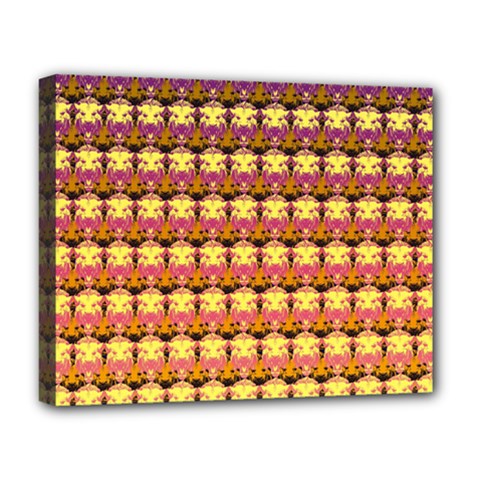 Gradient Lion Head Pattern Deluxe Canvas 20  x 16  (Stretched)