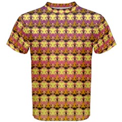 Gradient Lion Head Pattern Men s Cotton T-shirt by ExtraGoodSauce