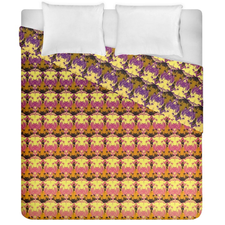 Gradient Lion Head Pattern Duvet Cover Double Side (California King Size)