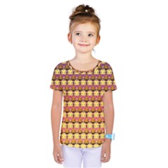 Gradient Lion Head Pattern Kids  One Piece T-Shirt