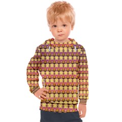 Gradient Lion Head Pattern Kids  Hooded Pullover by ExtraGoodSauce