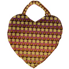 Gradient Lion Head Pattern Giant Heart Shaped Tote by ExtraGoodSauce