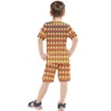 Gradient Lion Head Pattern Kids  T-Shirt and Shorts Set View2