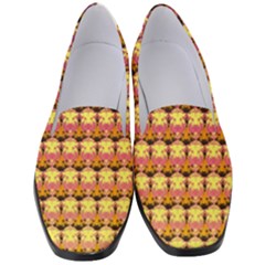 Gradient Lion Head Pattern Women s Classic Loafer Heels by ExtraGoodSauce