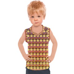 Gradient Lion Head Pattern Kids  Sport Tank Top