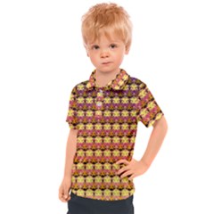 Gradient Lion Head Pattern Kids  Polo T-Shirt