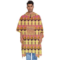 Gradient Lion Head Pattern Men s Hooded Rain Ponchos by ExtraGoodSauce