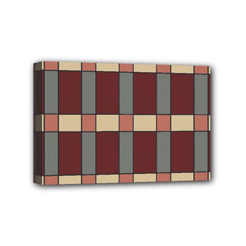 Modern Art Geometric Pattern In Red Hues Mini Canvas 6  X 4  (stretched) by ExtraGoodSauce