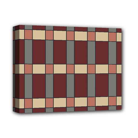 Modern Art Geometric Pattern In Red Hues Deluxe Canvas 14  X 11  (stretched) by ExtraGoodSauce