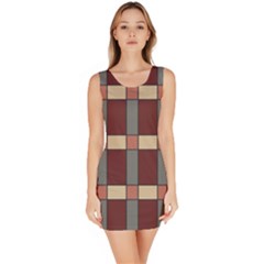 Modern Art Geometric Pattern In Red Hues Bodycon Dress by ExtraGoodSauce