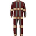 Modern Art Geometric Pattern in Red Hues OnePiece Jumpsuit (Men) View2