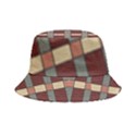 Modern Art Geometric Pattern in Red Hues Inside Out Bucket Hat View1