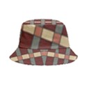 Modern Art Geometric Pattern in Red Hues Inside Out Bucket Hat View2