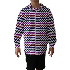 Chevron Pattern Kids  Hooded Windbreaker