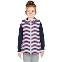 Chevron Pattern Kids  Hooded Puffer Vest