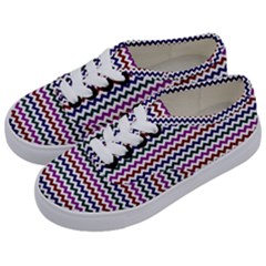 Chevron Pattern Kids  Classic Low Top Sneakers by ytdream