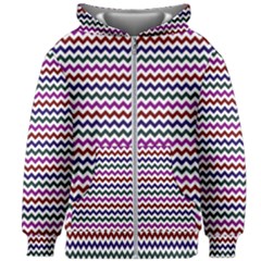 Chevron Pattern Kids  Zipper Hoodie Without Drawstring