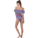 Chevron Pattern Frill Detail One Piece Swimsuit View2