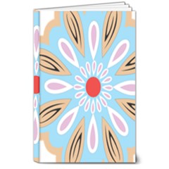 A Blue And Brown Flower With A Red Center 8  X 10  Hardcover Notebook by catchydesignhill