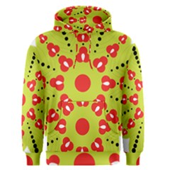 A Green And Red Flower With Black Dots Men s Core Hoodie