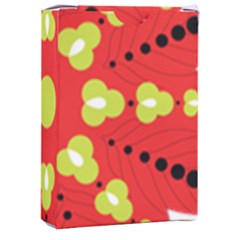 A Red And Yellow Flower With Black Dots Playing Cards Single Design (rectangle) With Custom Box