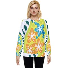 A Yellow And Green Paisley With Leaves And Flowers Hidden Pocket Sweatshirt