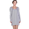 A Black And White Background With A Lot Of Dots Long Sleeve Nightdress View1