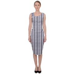 A Black And White Background With A Lot Of Dots Sleeveless Pencil Dress by catchydesignhill