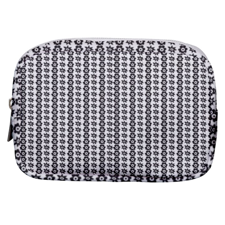 A Black And White Background With A Lot Of Dots Make Up Pouch (Small)