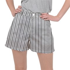 A Black And White Background With A Lot Of Dots Women s Ripstop Shorts