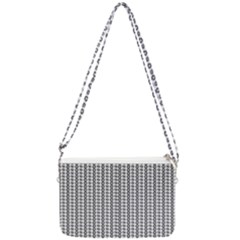 A Black And White Background With A Lot Of Dots Double Gusset Crossbody Bag