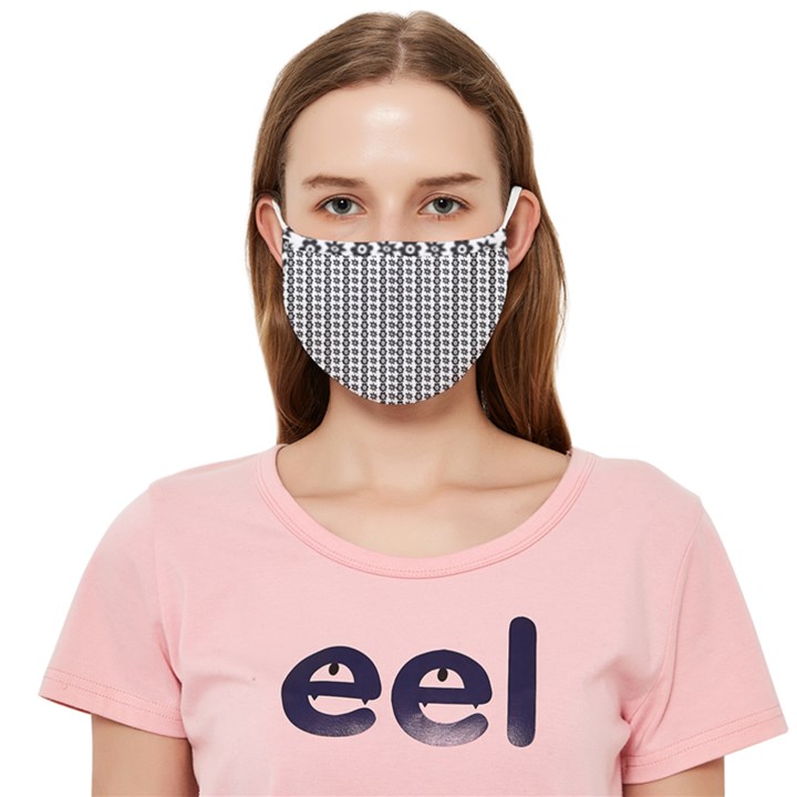 A Black And White Background With A Lot Of Dots Cloth Face Mask (Adult)