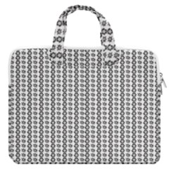 A Black And White Background With A Lot Of Dots Macbook Pro 15  Double Pocket Laptop Bag  by catchydesignhill