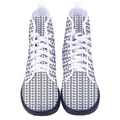 A Black And White Background With A Lot Of Dots Men s High-top Canvas Sneakers by catchydesignhill