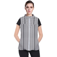 A Black And White Photo Of A Pattern Women s Puffer Vest