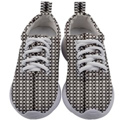 A Black And White Photo Of A Pattern Kids Athletic Shoes by catchydesignhill