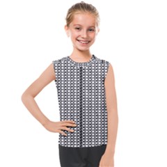 A Black And White Photo Of A Pattern Kids  Mesh Tank Top