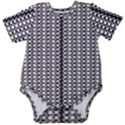 A Black And White Photo Of A Pattern Baby Short Sleeve Bodysuit View1