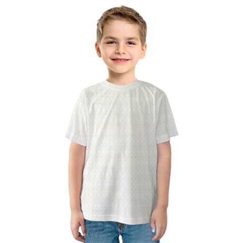 A White And Gold Geometric Pattern Kids  Sport Mesh T-shirt by catchydesignhill